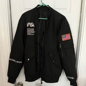 Men's medium weight jacket, nwt. Size 3x black